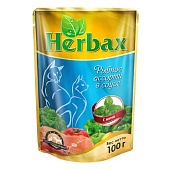 Herbax для кошек соус Рыбное Ассорти с Мятой 100г