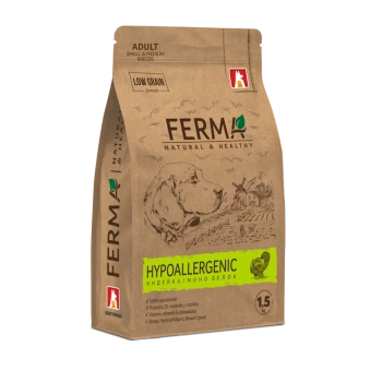 FERMA Hypoallergenic сухой корм для собак малых и средних пород индейка и моно белок 1.5кг фото, цены, купить