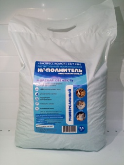 Наполнитель растительный комкующийся Морская свежесть 2,5кг фото, цены, купить