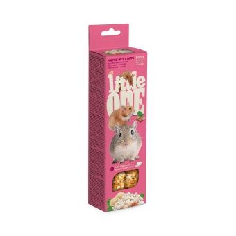 Little One лакомства Воздушный рис и Орехи 2палочки *55г хомяки,крысы,песчанки фото, цены, купить