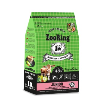 ZooRing Puppy Junior Мясо Молодых бычков для щенков и молодых собак 10кг фото, цены, купить