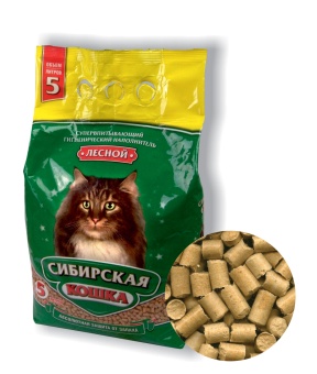 Сибирская Кошка "Лесной" 10л древесные гранулы фото, цены, купить