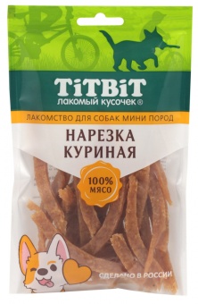 TiTBiT Нарезка куриная для собак мини пород 70 г фото, цены, купить