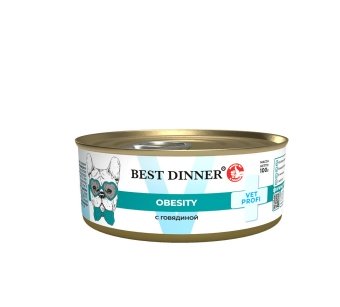 Best Dinner Vet Profi Obesity консервы для собак для сниж избыт.массы тела с говядиной, 100г фото, цены, купить