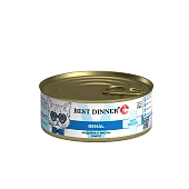 Best Dinner Exclusive Vet Profi Renal консервы паштет индейка при проблемах почек у кошек 100г фото, цены, купить