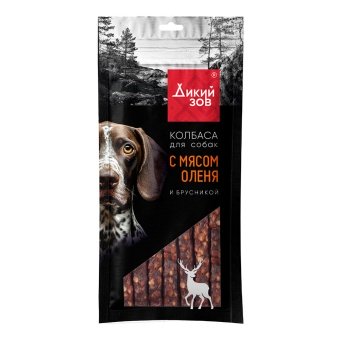 TITBIT Колбаса Дикий Зов с мясом оленя и брусникой 85г для собак фото, цены, купить