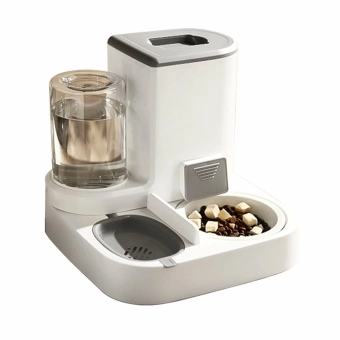 Автоматическая кормушка для кошек и собак с поилкой на 1л  и дозатором корма 2,2л фото, цены, купить