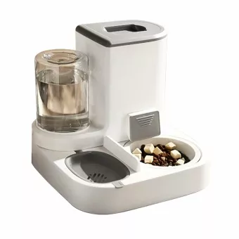 Автоматическая кормушка для кошек и собак с поилкой на 1л  и дозатором корма 2,2л фото, цены, купить