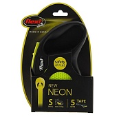 Рулетка Flexi NEON 1(S) 5м Лента до 15кг в Симферополе