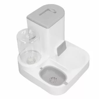 Автоматическая кормушка для кошек и собак с поилкой на 1л  и дозатором корма 2,2л фото, цены, купить