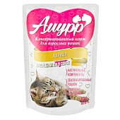 Амурр пауч 100г с курицей в соусе для кошек фото, цены, купить