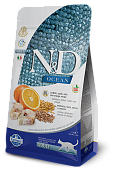 Farmina N&D OCEAN LowGrain низкозерновой с рыбой и апельсином для взрослых кошек 1,5кг