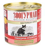 Зоогурман Мясное Ассорти  консервы 250г с отборной говядиной для кошек фото, цены, купить