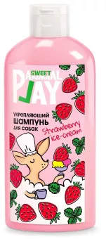 Animal Play Sweet -Шампунь КЛУБНИЧНОЕ МОРОЖЕННОЕ Укрепляющий для собак и кошек, 300мл фото, цены, купить