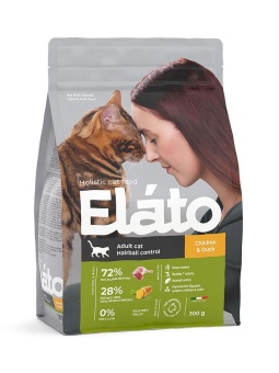 Elato Holistic с курицей и уткой для выведения шерсти у кошек 300г фото, цены, купить