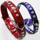 Ошейник Collar Brilliance 20мм 30-39см со стразами S Лаковый фото, цены, купить