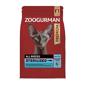 Zoogurman RED Кошка для стерилизованных Лосось с Анчоусом 1,5кг фото, цены, купить