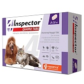 Inspector QuadroTabs  (Инспектор Квадро Табс)  4таб для собак и кошек от блох и клещей  8-16кг  фото, цены, купить