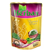 Herbax для кошек соус Курочка с Морской капустой 100г