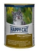Happy Cat Консервы 400г  кусочки в желе утка и цыпленок  фото, цены, купить