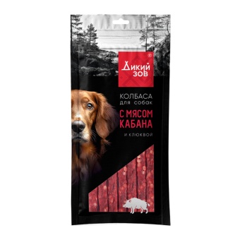 TITBIT Колбаса Дикий Зов с мясом кабана и клюквой 85г для собак  фото, цены, купить