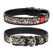 Collar  WAUDOG 12мм 21-29см "Пончики"XS  кожа ошейник для собак фото, цены, купить