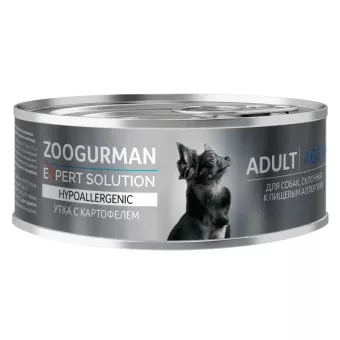 Zoogurman EXPERT Solution Hypoallergenic консервы 100г, утка с картофелем  фото, цены, купить