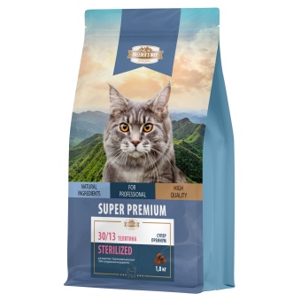 Breeder's Way Sterilized Полнорационный корм для стерилизованных кошек. телятина 1,8кг фото, цены, купить