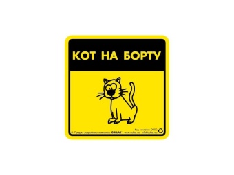 Collar Наклейка 3731 "Кот на борту" фото, цены, купить