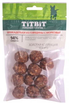 Фрикадельки из говядины с морковью для собак 70 г фото, цены, купить
