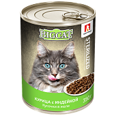 Зоогурман BIG CAT консервы для кошек с курицей и индейкой 350г  фото, цены, купить