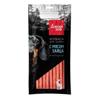 TITBIT Колбаса Дикий Зов с мясом зайца и морошкой 85г для собак фото, цены, купить