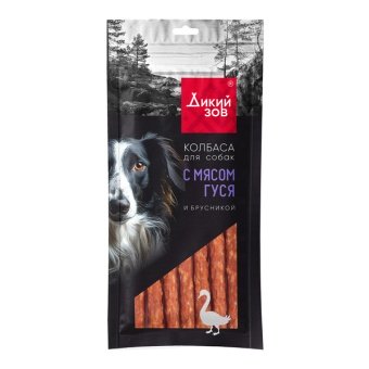 TITBIT Колбаса Дикий Зов с мясом гуся и брусникой 85г для собак фото, цены, купить