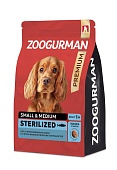 Zoogurman Red  для взрослых стерилизованных собак мелких и средних пород с лососем и рисом 1,2 кг фото, цены, купить
