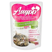 Амурр пауч 100г с уткой и морковью в соусе для кошек фото, цены, купить