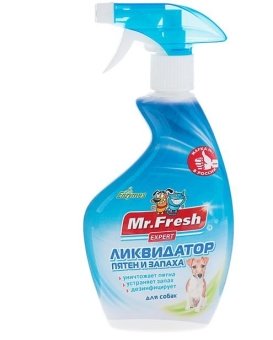 Ликвидатор пятен и запаха Mr.Fresh Expert 3в1, для собак, спрей, 500 мл фото, цены, купить