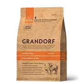 GRANDORF JUNIOR низкозерновой с ягненком, индейкой для щенков ср и кр.пород 10кг фото, цены, купить