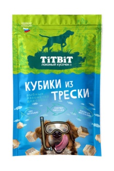 TiTBiT Кубики из трески для собак 80г  фото, цены, купить