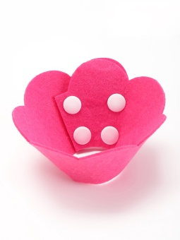 Конус защитный из фетра "Ромашка" Фуксия S фото, цены, купить