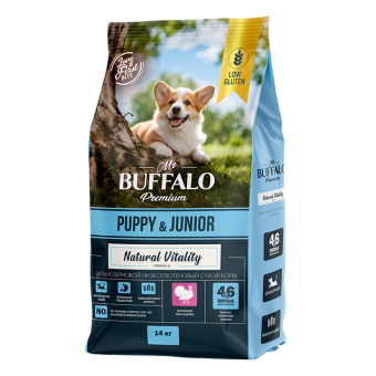 Mr.Buffalo PUPPY & JUNIOR с индейкой для щенков и юниоров 14 кг  фото, цены, купить