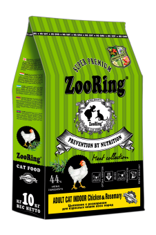 ZooRing Adult Cat Indoor Chicken&Rosemary Цыплёнок с розмарином 10кг фото, цены, купить