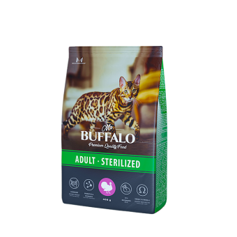 Mr.Buffalo STERILIZED с индейкой  для стерилизованных кошек 400г фото, цены, купить
