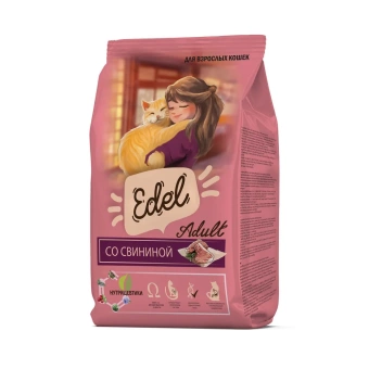 Edel Pork сухой корм для кошек со свининой  400г фото, цены, купить