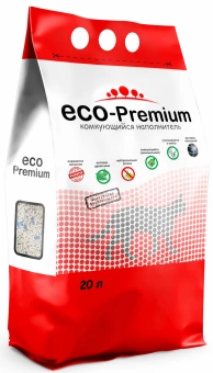 Наполнитель ECO Premium BLUE комкующийся 20л-7,6кг фото, цены, купить