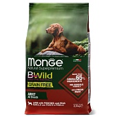 Monge BWild GRAIN FREE сухой для собак, из мяса Ягнёнок/Картофель 2,5 кг фото, цены, купить