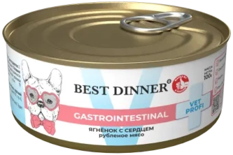 Best Dinner Exclusive VET PROFI Gastro Intenstinal консервы говядина с сердцем 100г для собак фото, цены, купить