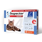 Inspector QUADRO (Инспектор Квадро)  3пип*0,4мл 1-4кг для кошек на холку фото, цены, купить