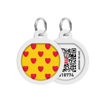 Адресник Waudog Smart ID "Сердца" 25 мм фото, цены, купить