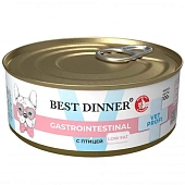 Best Dinner Vet Profi Gastrointestinal Low Fat консервы с птицей 100г фото, цены, купить