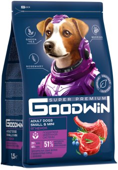 GOODWIN для взрослых собак мелких и миниатюрных пород с ягненком 1,5 кг фото, цены, купить